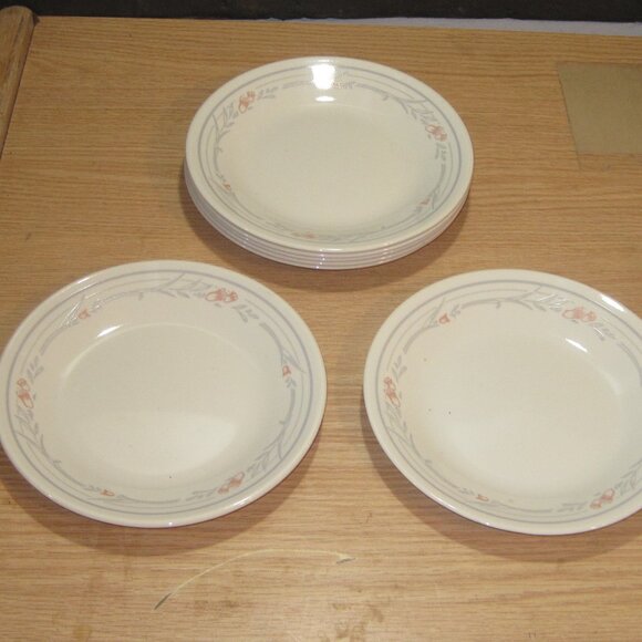 6 Corelle Rose Bread Plates Excellent Condition - Picture 1 of 4